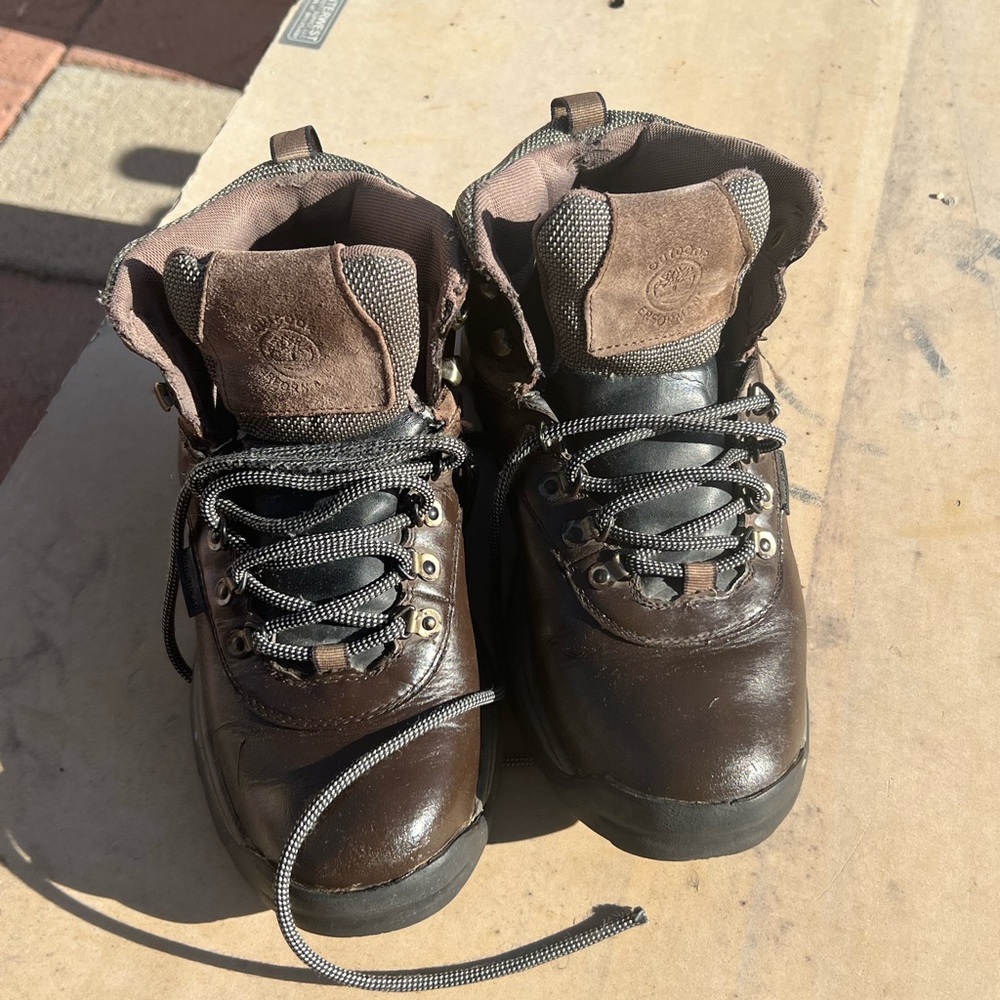 Timberland Dark Brown Leather Boots Non Steel Toe